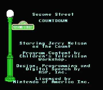 Sesame Street - Countdown (USA) screen shot title